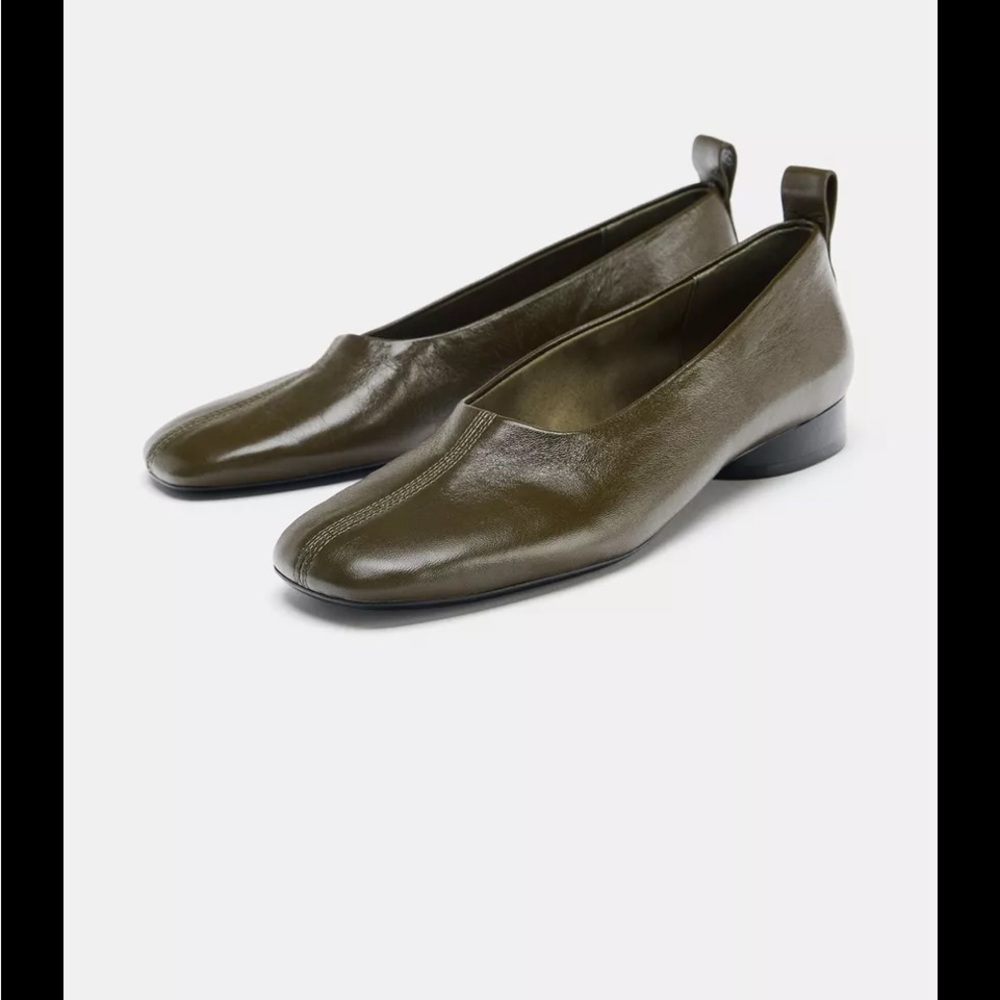 ISO Zara size 10 low heeled ballet flats.